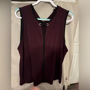 Ivanka Trump brand purple satin tank blouse XL